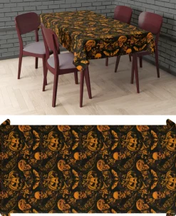 Gothic græskar dug 137x274 cm