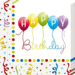 Happy Birthday servietter 20-pak