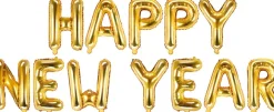 Happy New Year balloner, guld