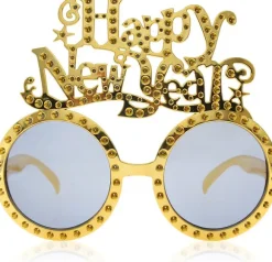 Happy New Year solbriller, guld