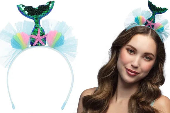 Havfrue hale hårbøjle, blå
