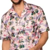 Hawaii skjorte flamingo XL