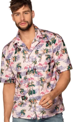 Hawaii skjorte flamingo XL