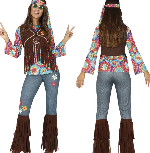 Hippie kostume kvinde, str. L
