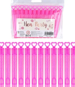 Hjerte sæbebobler pink 12-pak