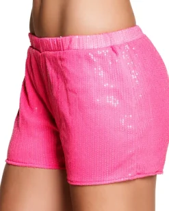 Hotpants pink paillet, M