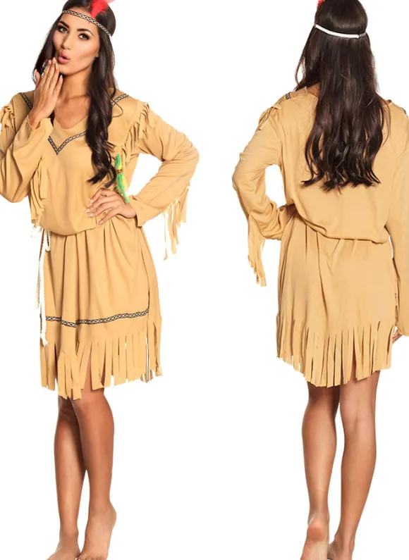 Indianerpige kostume, M