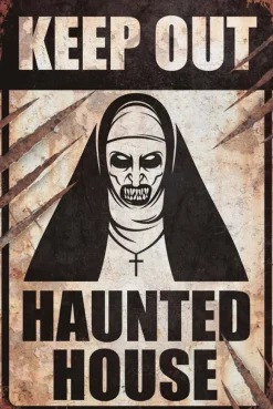 Keep Out! Haunted House skilt