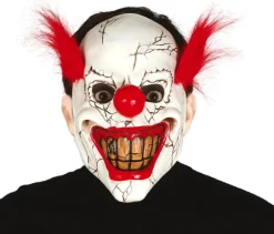Killer Clown maske med hår
