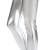 Leggings sølv metallic