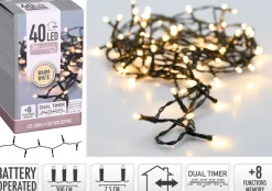 Lyskæde dual timer 40 LED