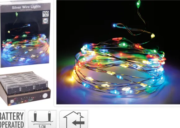 Lyskæde multifarvet 100 LED