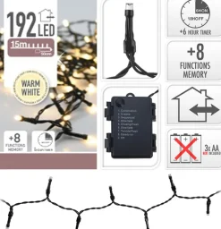 Lyskæde til batteri 192 LED