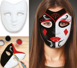 Maske til at male på, hvid