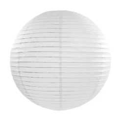 Papir lanterne 25 cm, hvid