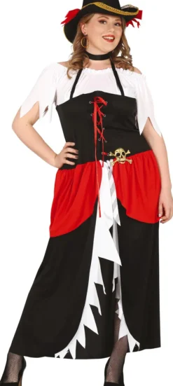Piratkvinde kostume lang XL