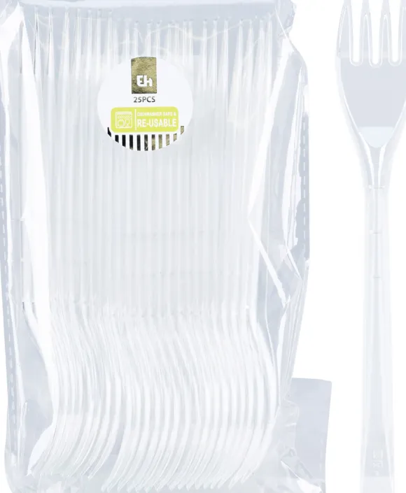 Plastik bestik, gafler 25-pak