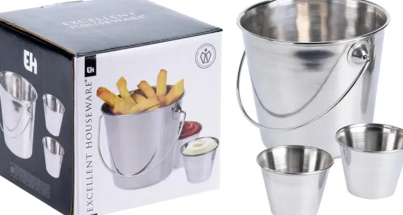 Pommes frites spand m/dip-skåle