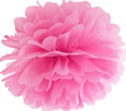 Pompom papir 25 cm pink