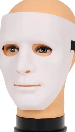 Robotmaske plast, hvid