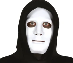 Robotmaske plast, hvid