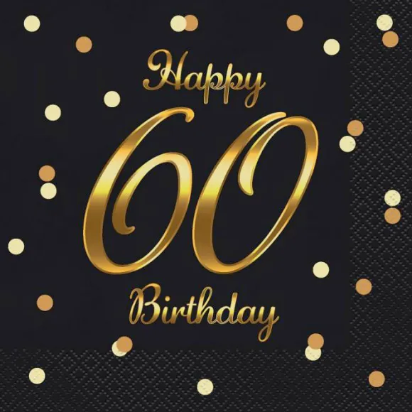 Servietter Happy 60 Birthday