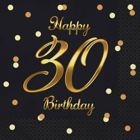 Servietter Happy 30 Birthday