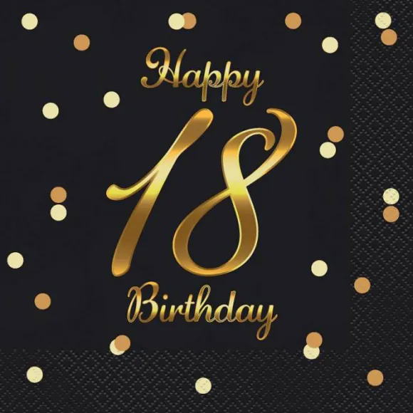 Servietter Happy 18 Birthday