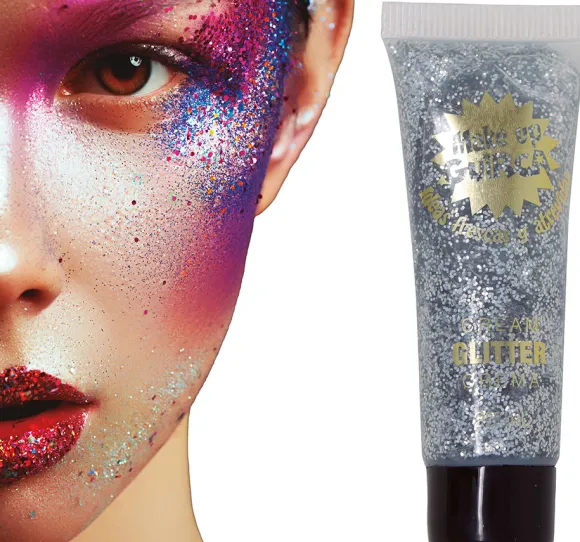 Sminke 20 ml, sølv glitter