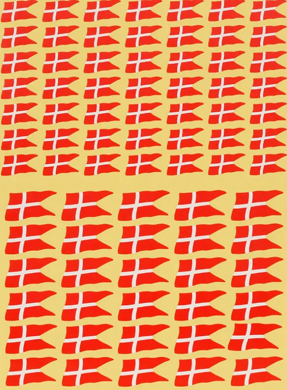 Stickers danske flag 2 ark