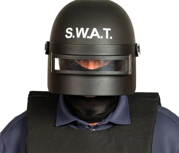 SWAT hjelm med visir, voksen