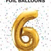 Tal ballon 6 guld 86 cm