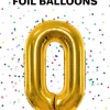 Tal ballon 0 guld 86 cm