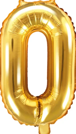 Tal ballon 0 guld 35 cm