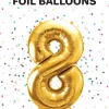 Tal ballon 8 guld 86 cm