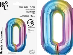 Tal ballon 0 regnbue 85 cm