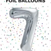 Tal ballon 7 sølv 86 cm