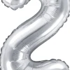 Tal ballon 2 sølv 35 cm