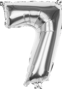 Tal ballon 7 sølv 36 cm