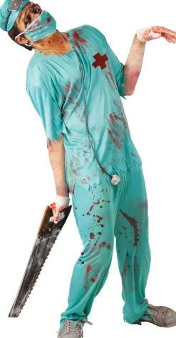 Zombie kirurg kostume, str. L