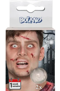 Zombie linser hvid 1-uges