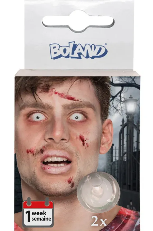 Zombie linser hvid 1-uges