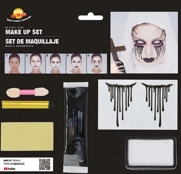 Zombie nonne makeup sæt